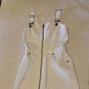 Pistola overall dress in white, size xs